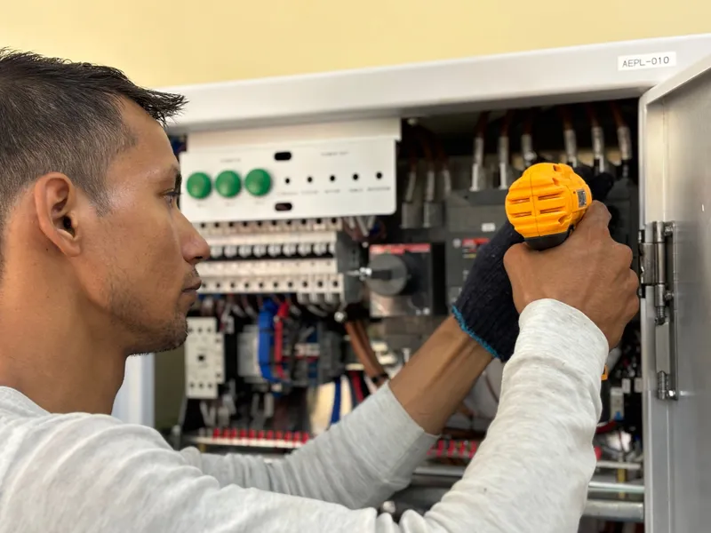 Electrical work in progress